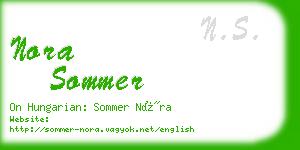 nora sommer business card